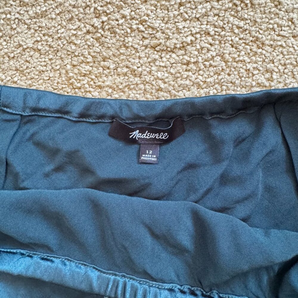 Madewell Dark Teal Mini Skirt - Picture 3 of 4